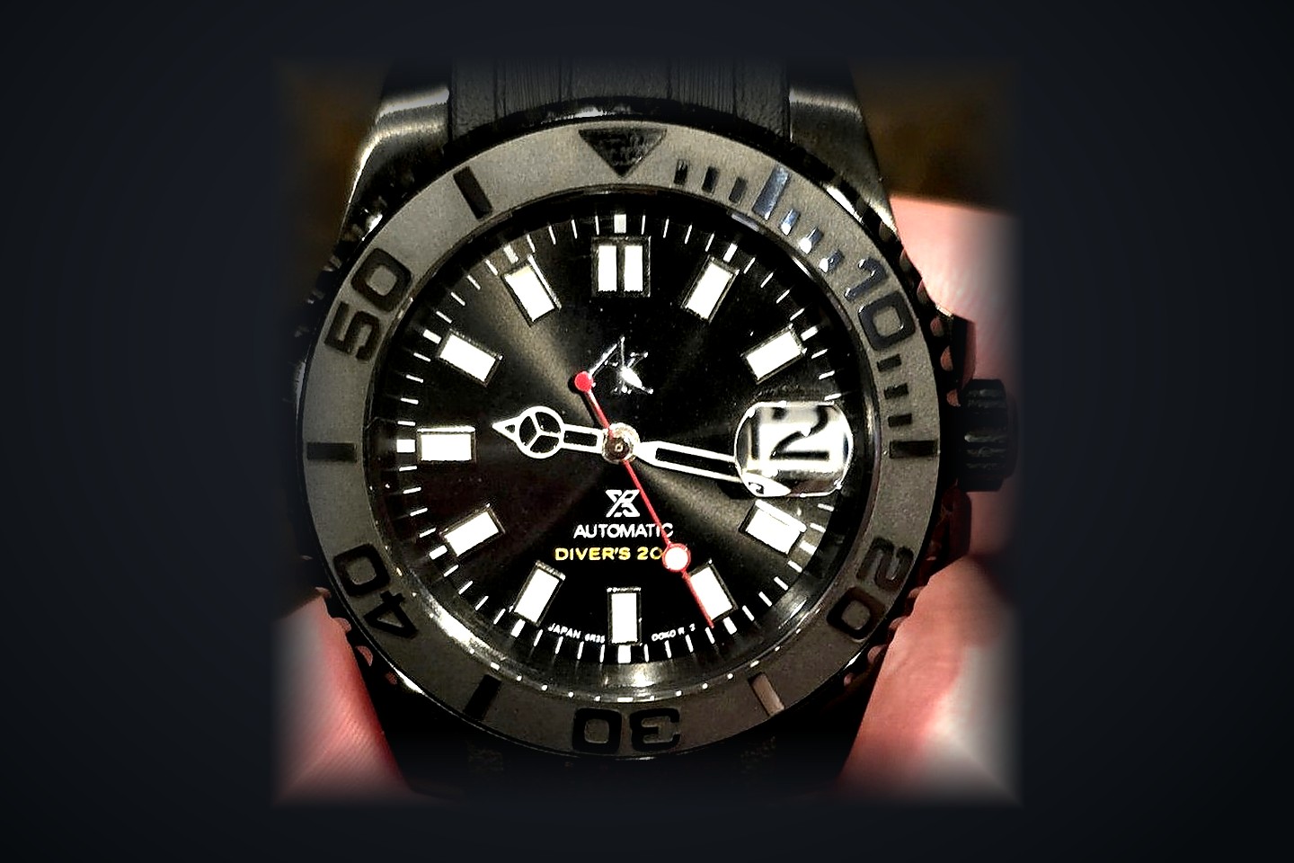 AK003 black diver sold watch